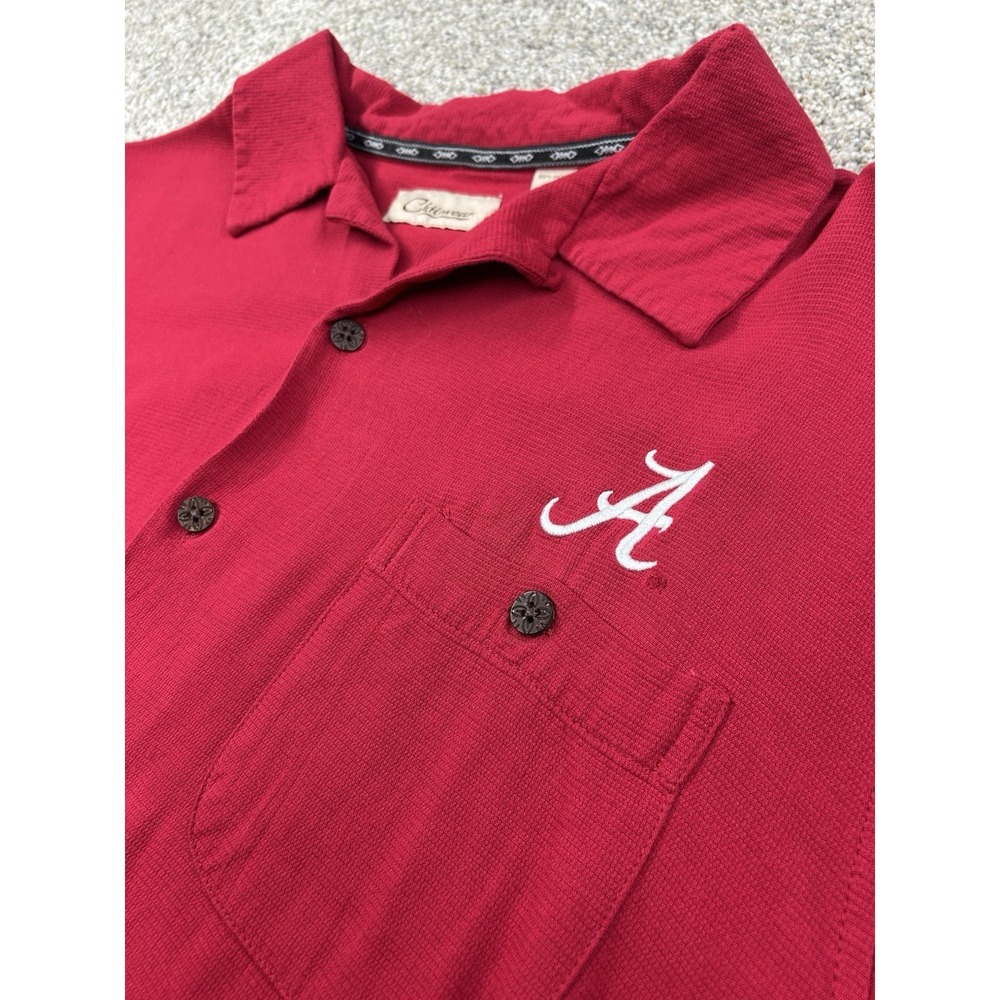 Chiliwear Alabama Crimson Tide Button Up Short Sleeve Shirt Size XL #0095